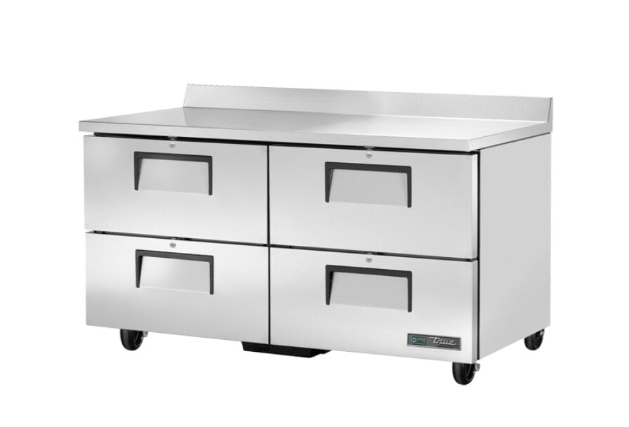 True TWT-60D-4-HC, 60" 4 Solid Drawer Worktop Refrigerator