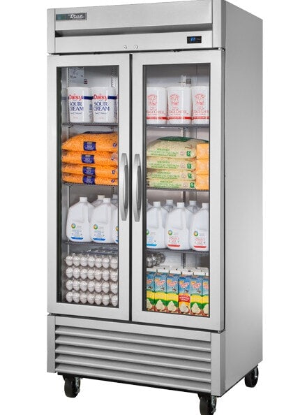 True T-35G-HC~FGD01, 40" 2 Glass Swing Door Reach-In Refrigerator