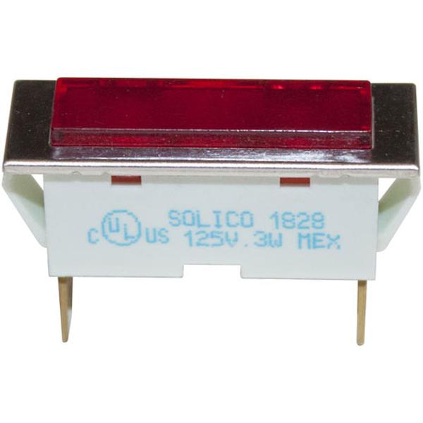 Blodgett 15549, Red Signal Indicator Light, 125V, Rectangular, 1200 Series