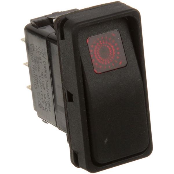Cleveland 19993, Rocker Switch, DPDT, On/Off, Red Light