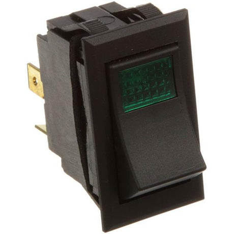 Lincoln 369432, Lighted DPST Rocker Switch, 4 Tab