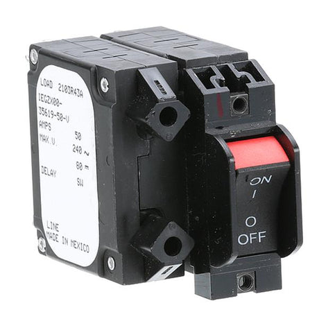 Nieco 15480, 50 Amp Rocker Switch Circuit Breaker, 2 Pole