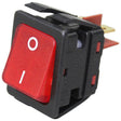 MagiKitchn 60142401, Rocker Switch, DPDT, Lighted, 120V, Red