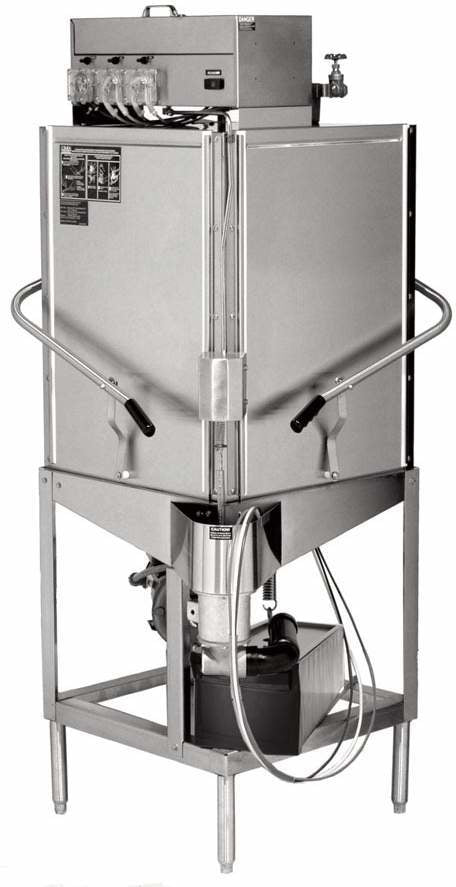 CMA S-C, 37 Rack/Hr Tall Corner Door Type, Single Rack Low Temperature Chemical Sanitizing Pot and Pan Dishwasher (Scullery)