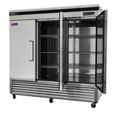 Turbo Air TSF-72SD-N, 82" 3 Solid Door Reach-In Freezer, Super Deluxe Series