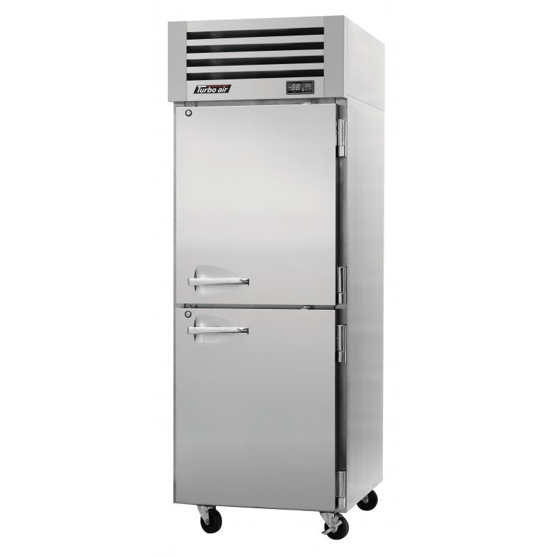 Turbo Air PRO-26-2R-PT-N, Reach-In Top Mount Pro Series - PassThru Half Solid Half Solid Door Refrigerator