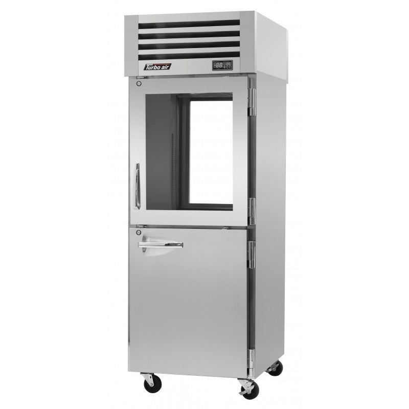Turbo Air PRO-26R-GSH-PT-N, 28" Reach-In Top Mount Premiere Pro Series - PassThru Glass Solid Half Door Refrigerator