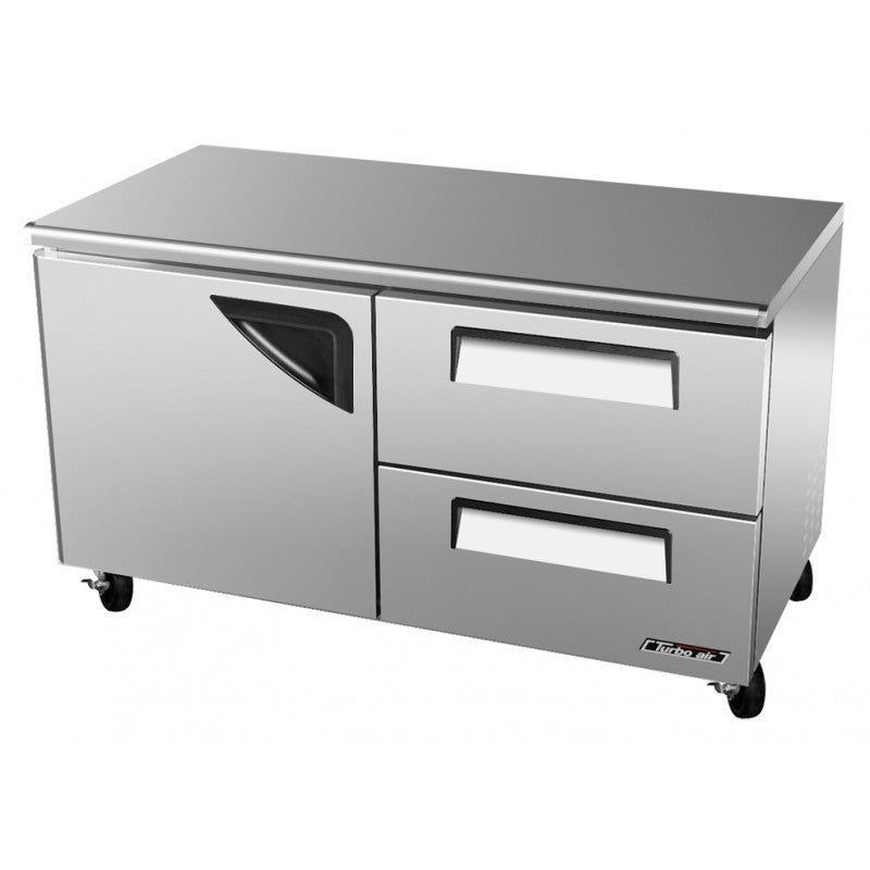 Turbo Air TUR-60SD-D2-N, 60" 1 Solid Door 2 Drawer Undercounter Refrigerator, Super Deluxe Series
