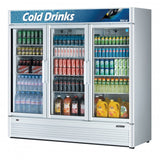 Turbo Air TGM-72SD-N, 78" Swing Door Refrigerator Super Deluxe Series with (3) Doors