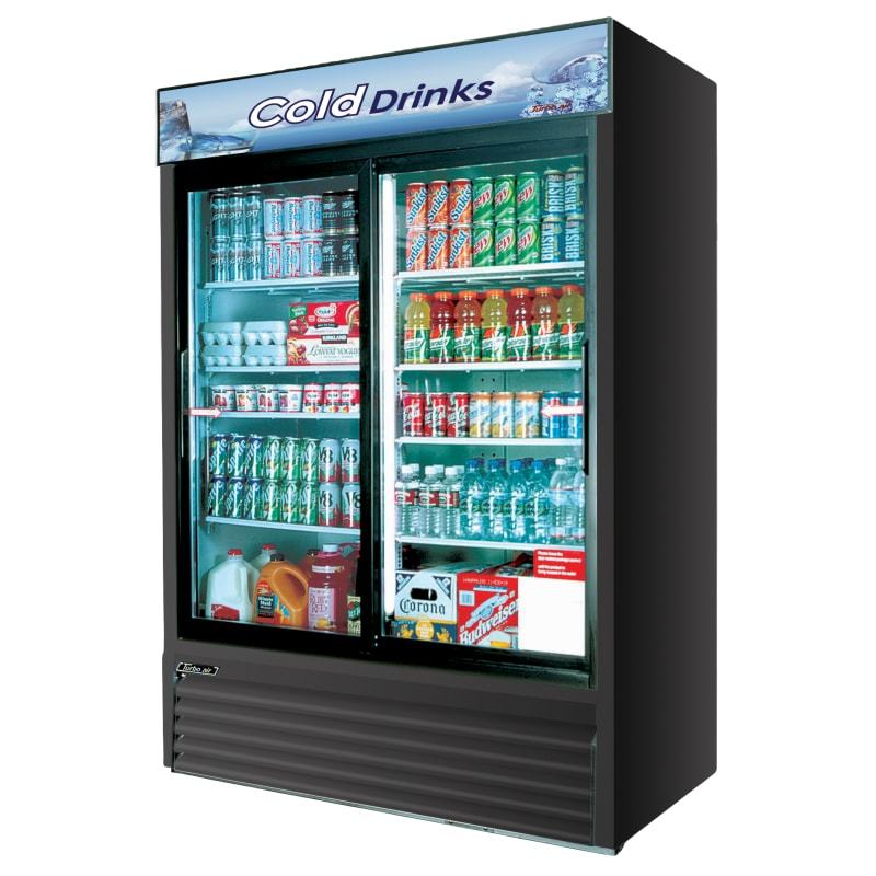 Turbo Air TGM-48RB-N, 56" 2 Slide Glass Door Merchandiser Refrigerator