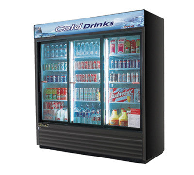 Turbo Air TGM-69RB, 78" Sliding Door Refrigerator with (3)  Doors