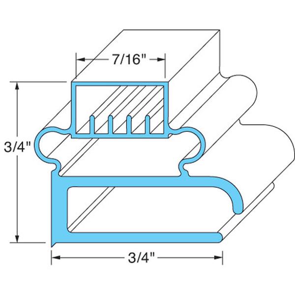 Delfield 1702056, Half Size Door Gasket