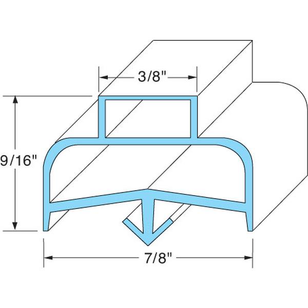 Delfield 1701062, Drawer Gasket, 32", 2800/2900 Series