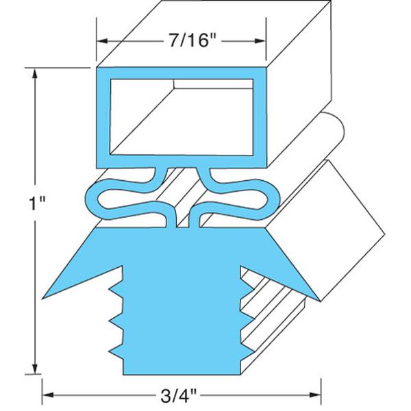Traulsen SER-27564-00, Door Gasket, Push-In, 21-5/8" x 59-3/4"