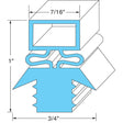 Traulsen SER-27568-00, Door Gasket, Push-In, 23-5/8" x 23-3/4"