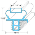 Delfield 1702623, Push-In Door Gasket, 24-3/4" x 27-1/2", 400 Series