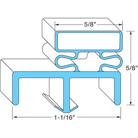 Norlake 037453, GASKET DOOR 26 X 78 LH F-W-I
