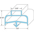 Delfield 1701070, Door Gasket, 24" Door, 20.88" x 21.82"