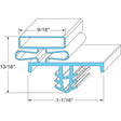 Delfield 1702796, Full Door Gasket, 22-3/4" x 58-5/8"