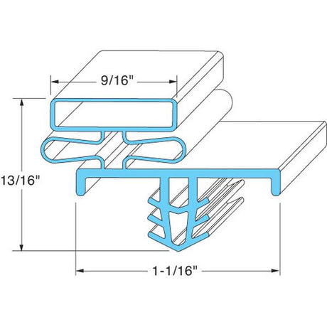 Delfield 1702748, Full Height Door Gasket