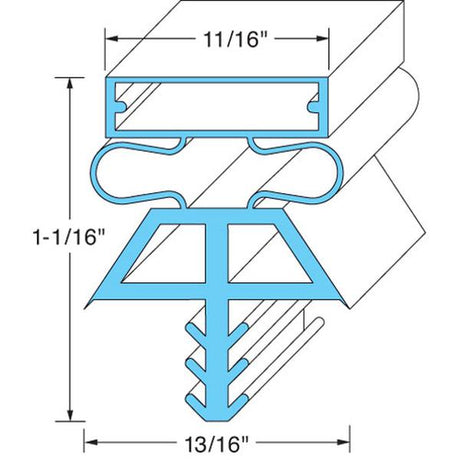 Kolpak 22517-1075, Left-Hand Door Gasket