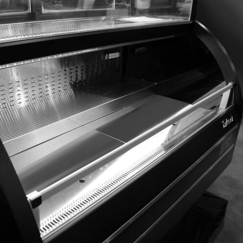 Turbo Air TOM-W-40SB-N, 39" Horizontal Open Display Case Merchandiser w/ Dry Top Case, Slim Line, Black