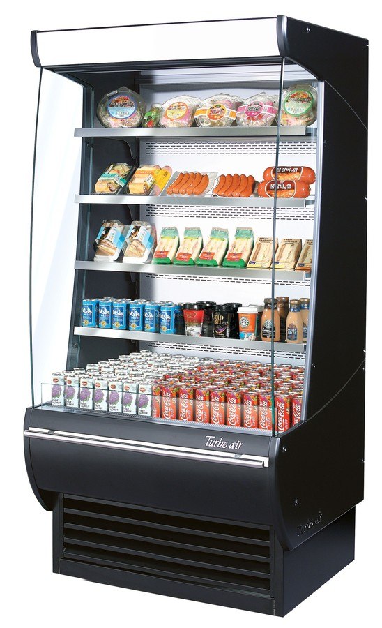 Turbo Air TOM-48-DX, 48" Extra Deep Glass / Solid Side Panel