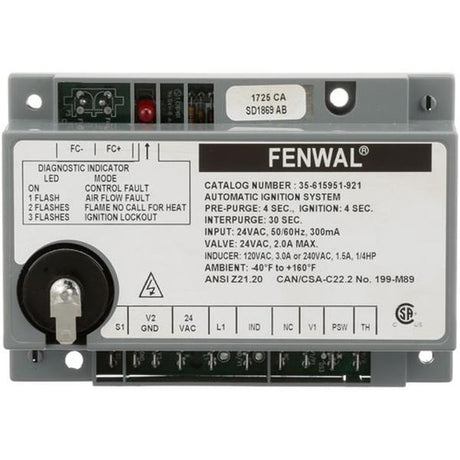 Blodgett 54388, Ignition Control, Fenwal HV100G