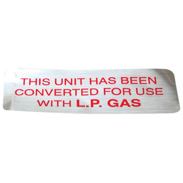Vulcan 00-421727-00009, Plate, Natural to Propane Gas