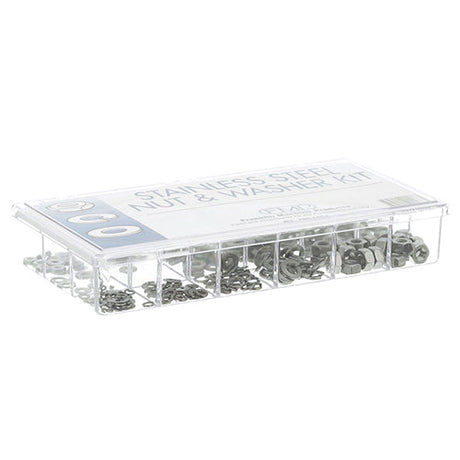 Mavrik 851358, Stainless Steel Nut and Washer Kit, 260 Pieces