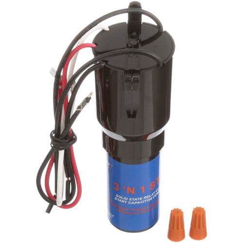 Mavrik 881301, 3-in-1 Relay, Overload and Start Capacitor Combo, 115V, 1/4 to 1/3 HP