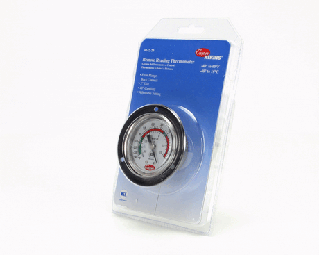 Atkins 6142-20-3, Cooper-Atkins Panel Thermometer, Front Flange, 48" Capillary, -40 to 60F