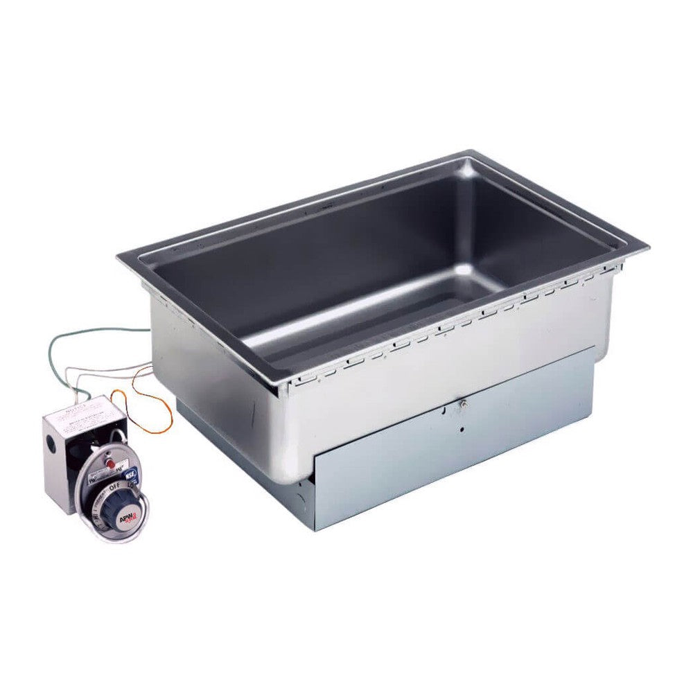 APW Wyott TM-90DS drop-in hot food well with drain