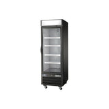 Arctic Air ARGDM23 27 inch one swing glass door black merchandiser refrigerator, front view