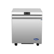 Atosa AUR27SD 27-1/2" 1 solid door undercounter refrigerator, front view, door closed