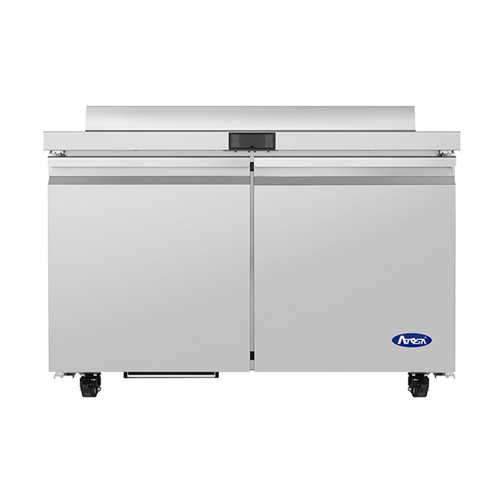 Atosa AWR48SD 48-1/4" 2 solid door worktop refrigerator, front view, doors closed