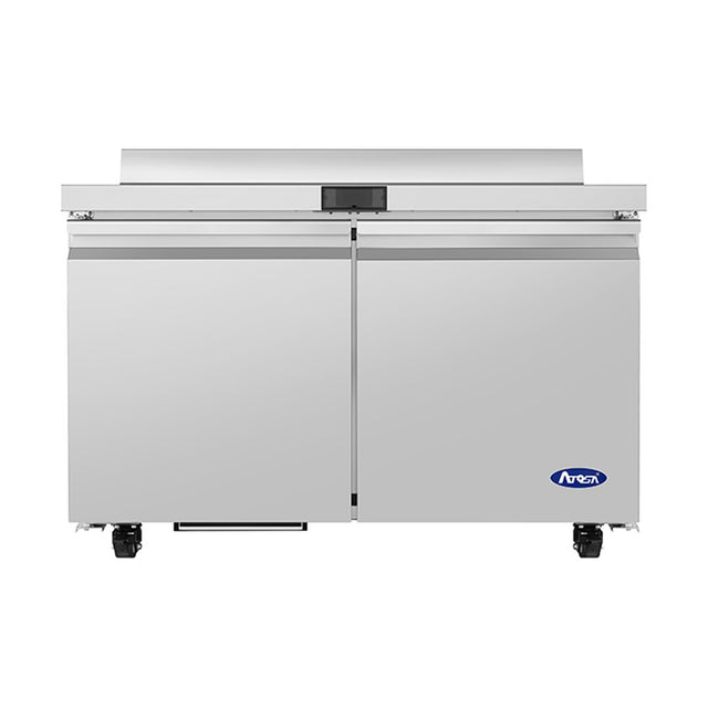 Atosa AWR48SD 48-1/4" 2 solid door worktop refrigerator, front view, doors closed