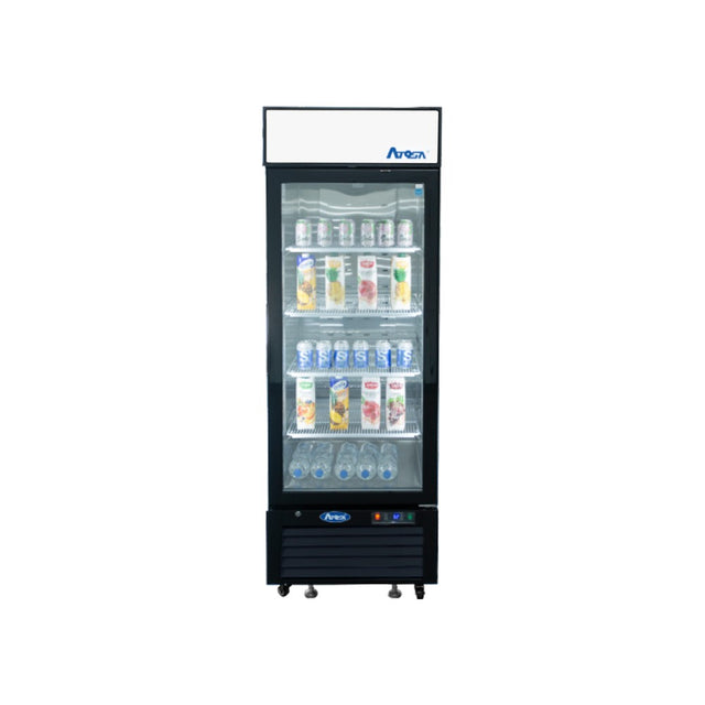 Atosa MCF8720GR 27" 1 glass door merchandiser freezer, front view, door closed
