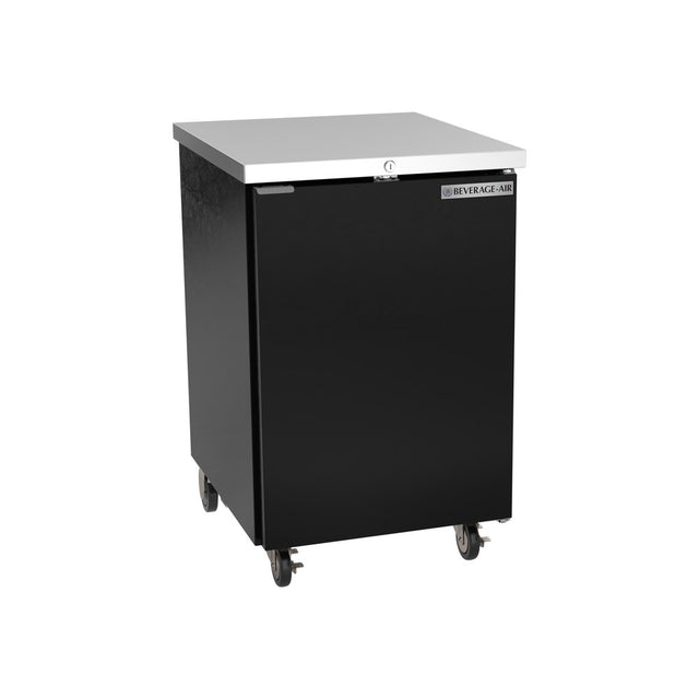 Beverage Air BB24HC-1-F-B 24" one solid door back bar cooler, front view, door closed