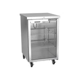 Beverage Air BB24HC-1-G-S 24" one glass door back bar cooler, front view, door closed