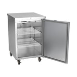 Beverage Air BB24HC-1-S 24" one solid door back bar cooler, with the door open showing the interior