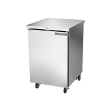 Beverage Air BB24HC-1-S 24" one solid door back bar cooler, side angle view, door closed