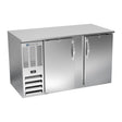 Beverage Air BB58HC-S 58" two solid doors back bar cooler, front view, doors closed