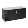 Beverage Air BB68HC-F-B 68" two solid doors back bar cooler, front view, doors closed