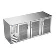 Beverage Air BB78HC-G-S 78" three glass doors back bar cooler, front view, doors closed