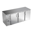 Beverage Air BB78HC-S 78" three solid doors back bar cooler, front view, doors closed