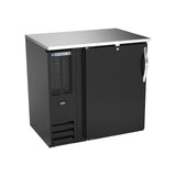 Beverage Air BBN36HC-B 36" one solid door back bar cooler, front view, door closed