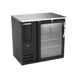 Beverage Air BBN36HC-G-B 36" one glass door back bar cooler, front view, door closed