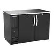 Beverage Air BBN48HC-F-PT-B 48" four solid doors back bar cooler, front view, doors closed