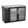 Beverage Air BBN48HC-FG-B 48" two glass doors back bar cooler, front view, doors closed